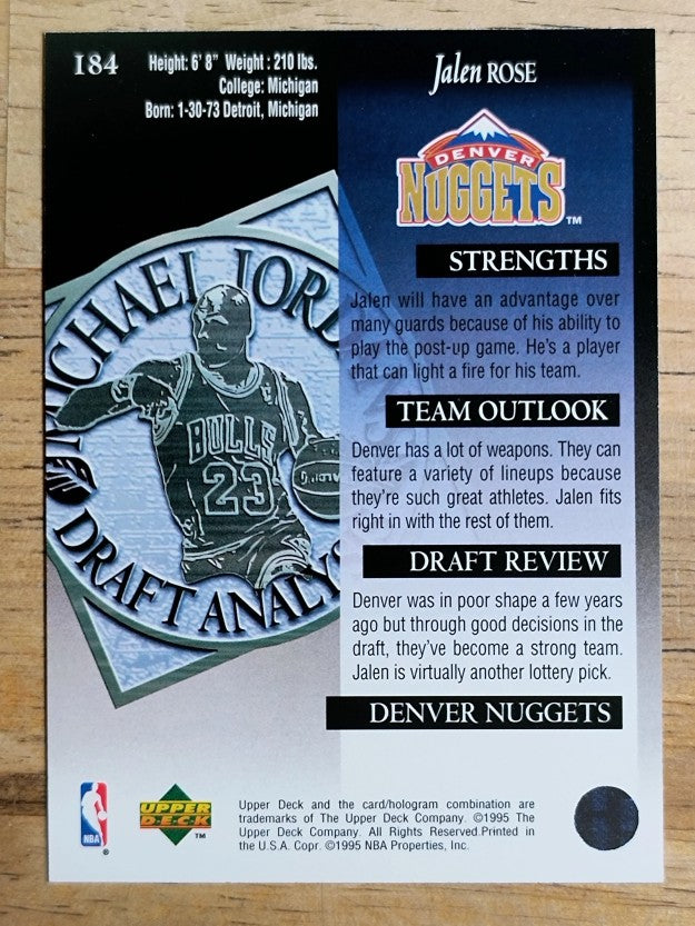 1994-95 Upper Deck #184 Jalen Rose DA