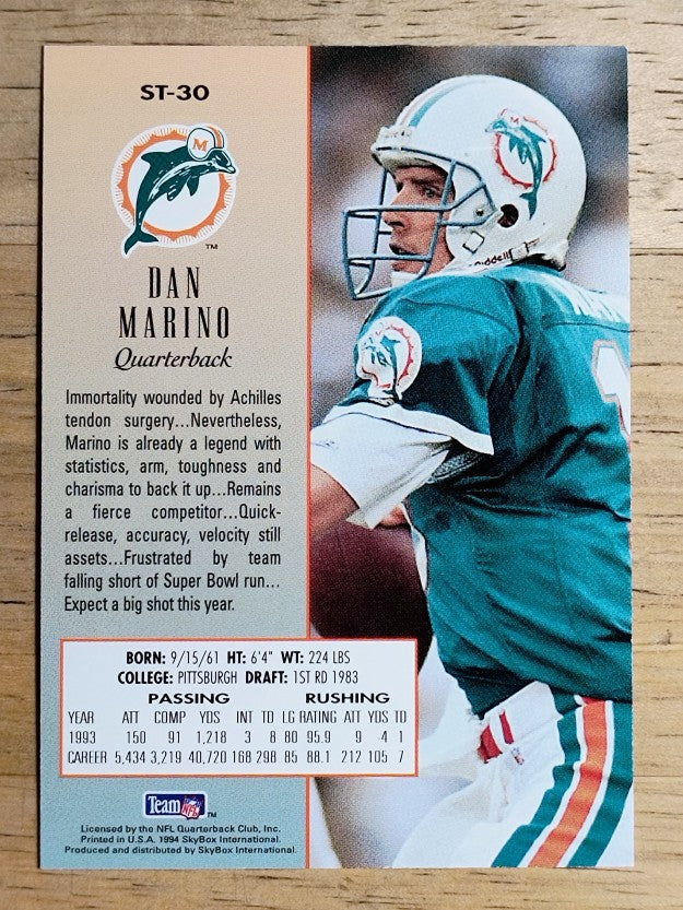 1994 SkyBox Premium SkyTech Stars #ST30 Dan Marino
