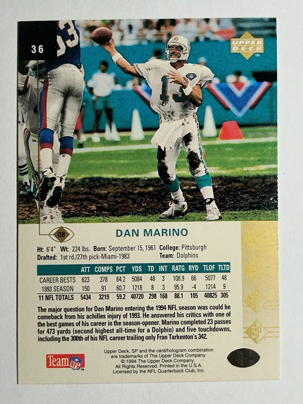 1994 SP #36 Dan Marino