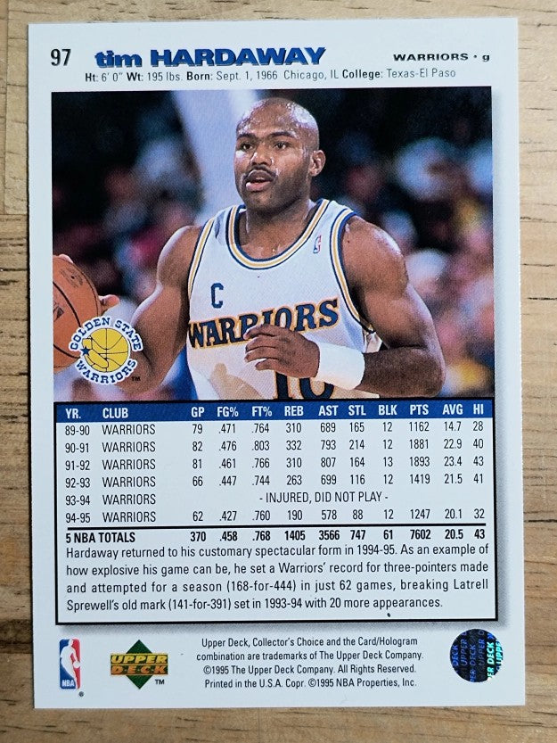 1995-96 Collector's Choice #97 Tim Hardaway