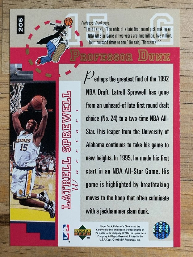 1995-96 Collector's Choice #206 Latrell Sprewell PD