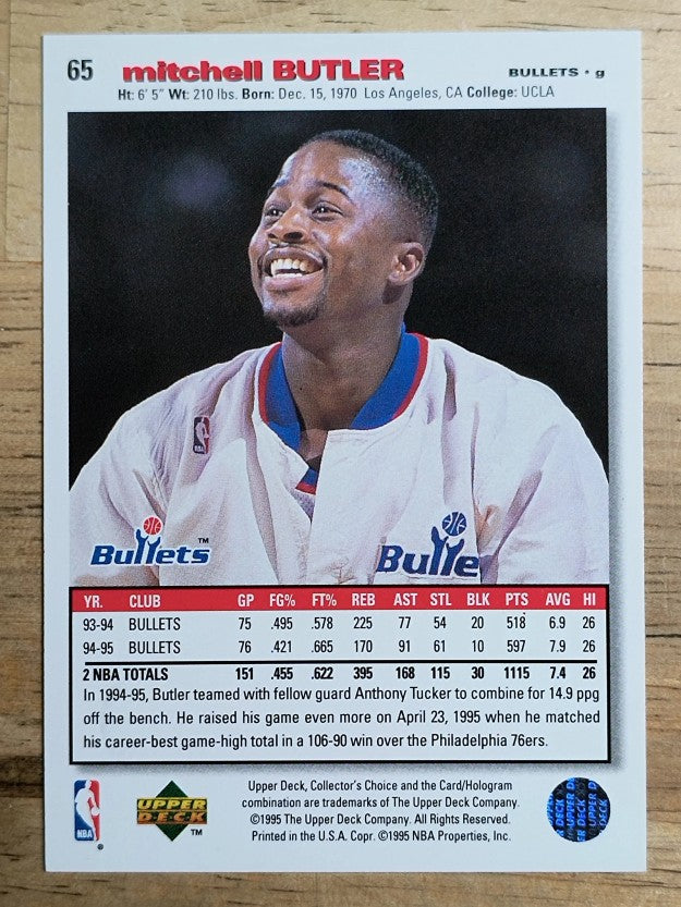 1995-96 Collector's Choice Player's Club #65 Mitchell Butler