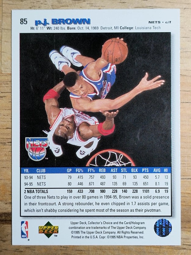 1995-96 Collector's Choice Player's Club #85 P.J. Brown