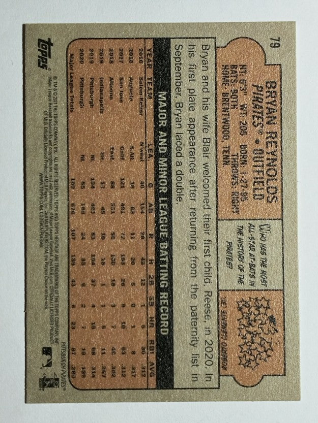 2021 Topps Heritage #79 Bryan Reynolds