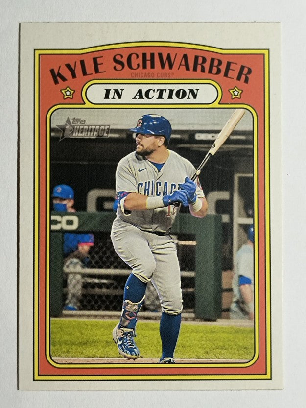 2021 Topps Heritage #140 Kyle Schwarber IA