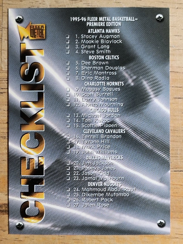 1995-96 Metal #119 Checklist