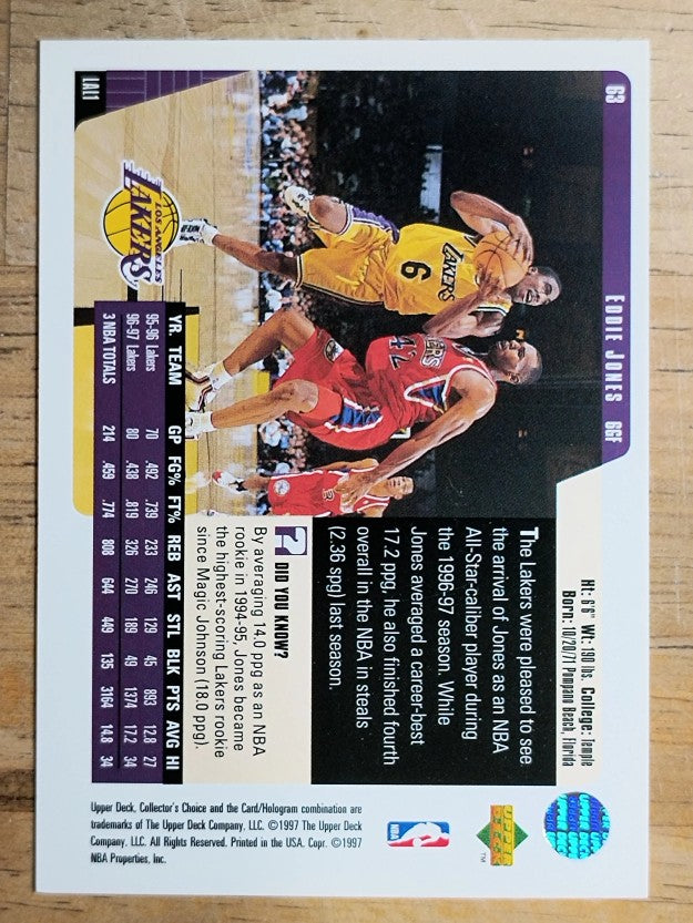 1997-98 Collector's Choice #63 Eddie Jones