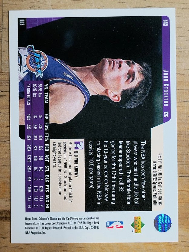 1997-98 Collector's Choice #143 John Stockton