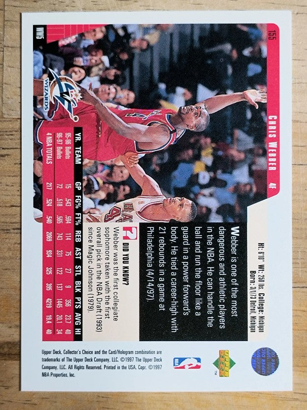 1997-98 Collector's Choice #155 Chris Webber