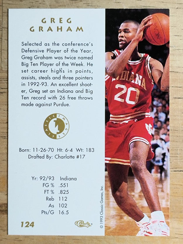 1993-94 Images Four Sport #124 Greg Graham