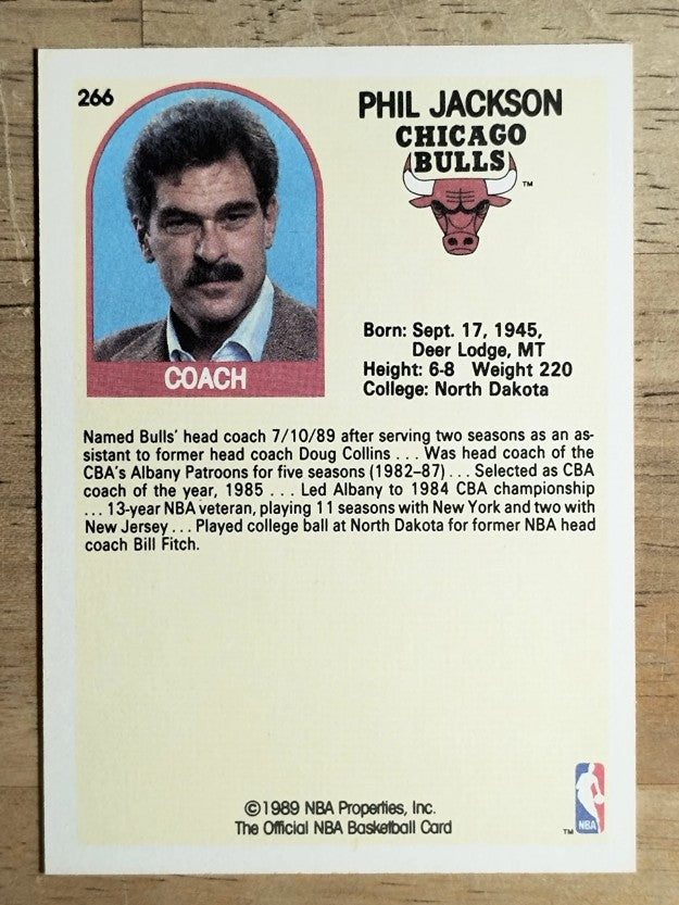 1989-90 Hoops #266 Phil Jackson CO (EXMT)