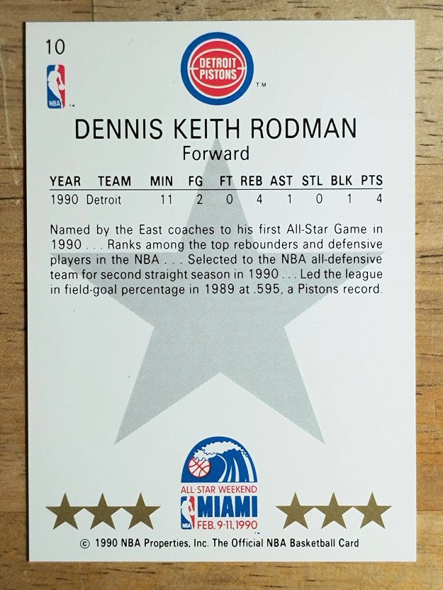 1990-91 Hoops #10 Dennis Rodman AS SP