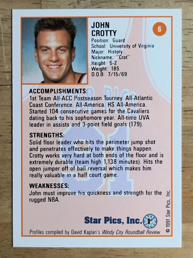 1991 Star Pics #6 John Crotty