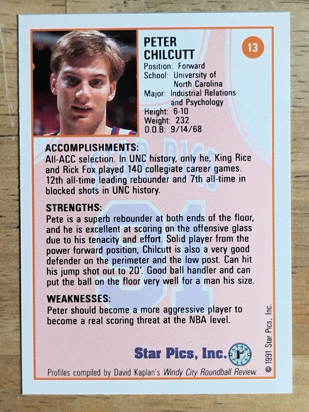 1991 Star Pics #13 Pete Chilcutt