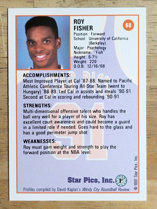 1991 Star Pics #68 Roy Fisher
