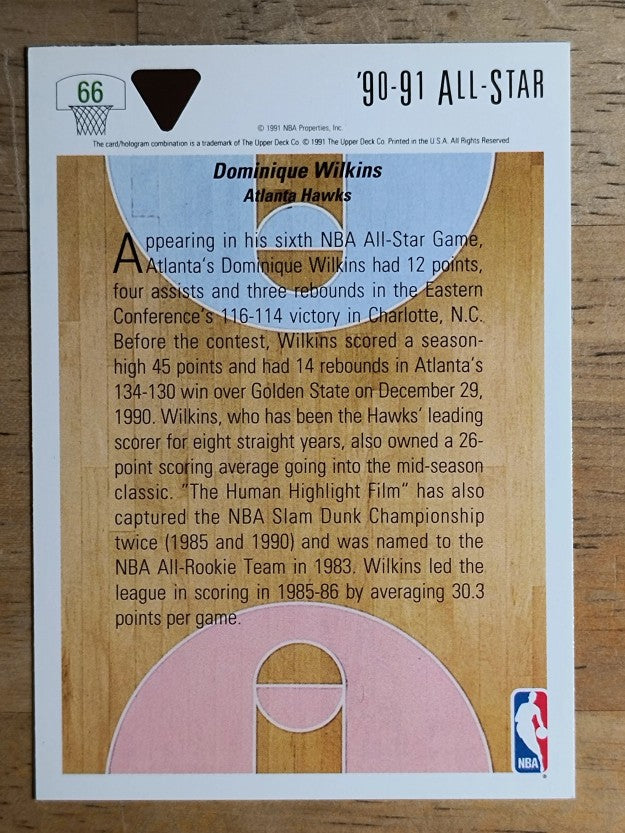 1991-92 Upper Deck #66 Dominique Wilkins AS