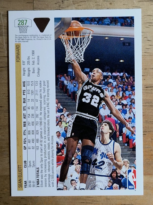 1991-92 Upper Deck #287 Sean Elliott