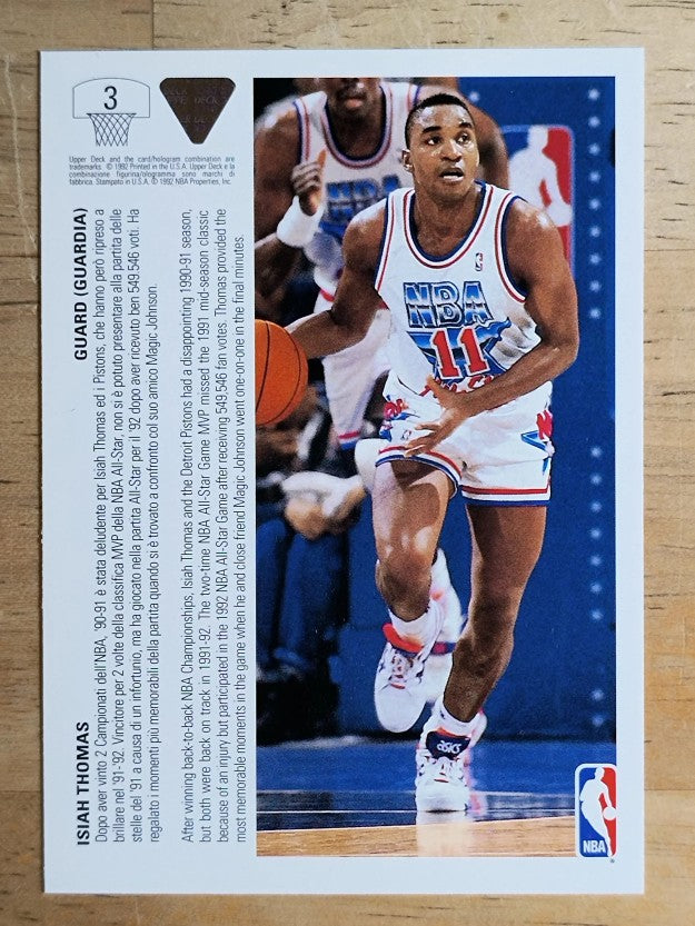 1991-92 Upper Deck International Italian #3 Isiah Thomas AS