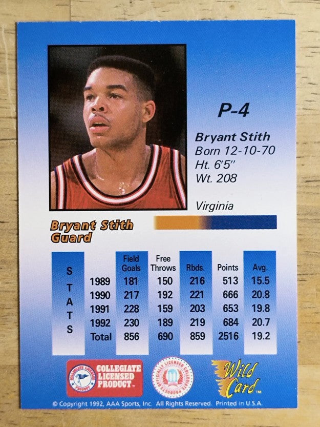 1991-92 Wild Card Redemption Prototypes #P4 Bryant Stith