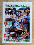 1992-93 Hoops #324 Steals League Leaders/John Stockton/Micheal Williams