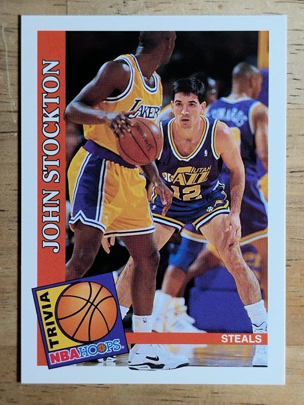 1992-93 Hoops #483 John Stockton TRV