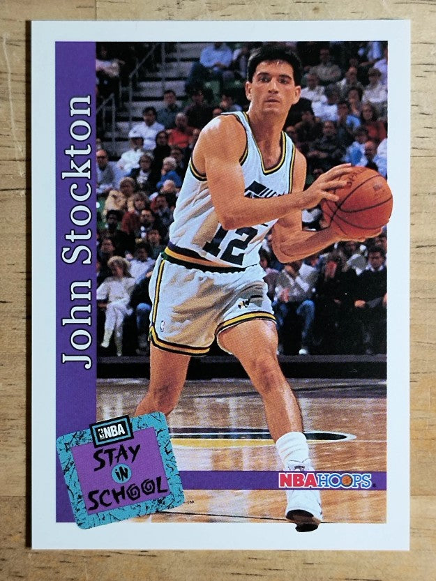 1992-93 Hoops #486 John Stockton STAY