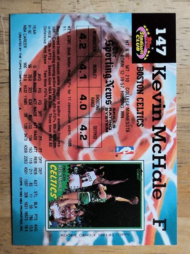 1992-93 Stadium Club #147 Kevin McHale