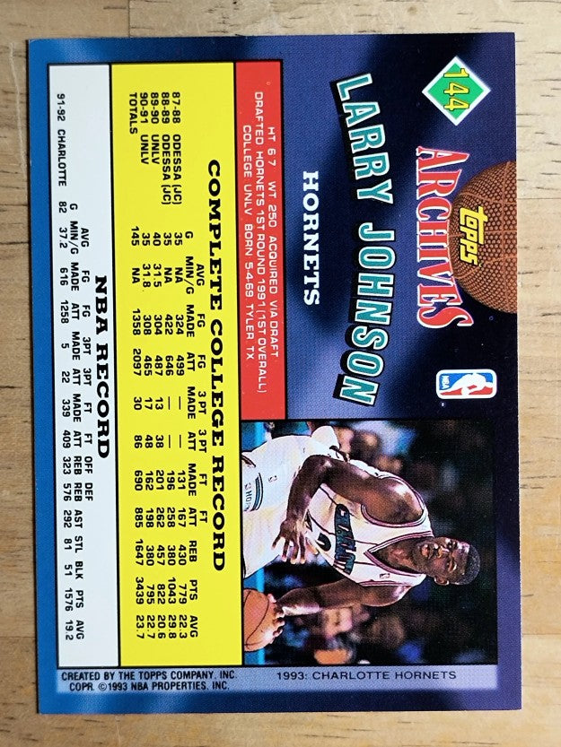 1992-93 Topps Archives #144 Larry Johnson