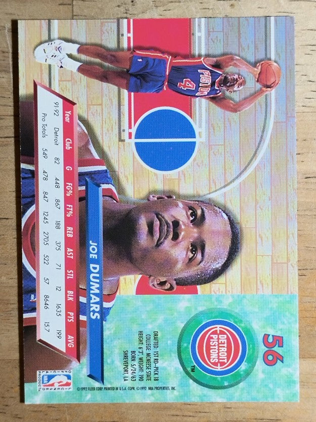 1992-93 Ultra #56 Joe Dumars