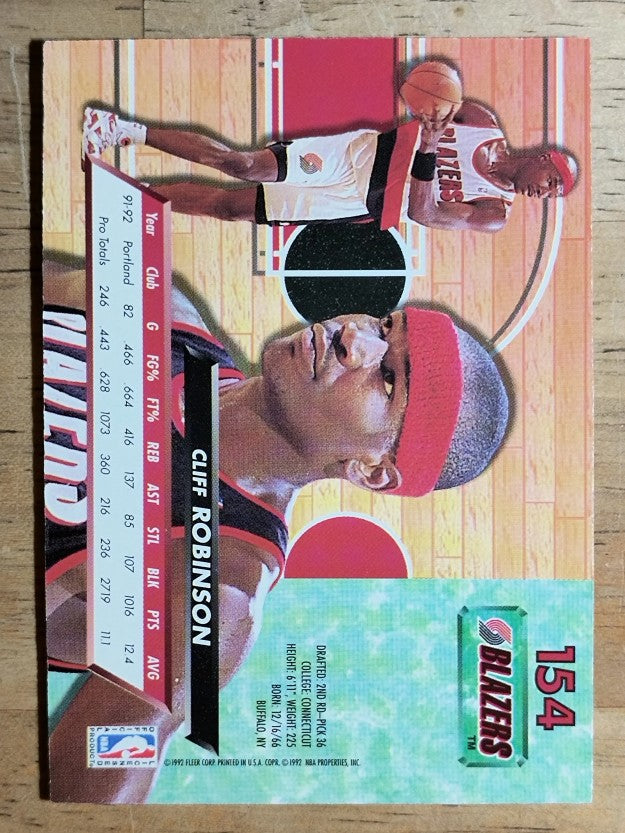 1992-93 Ultra #154 Clifford Robinson
