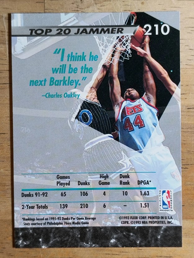 1992-93 Ultra #210 Derrick Coleman JS