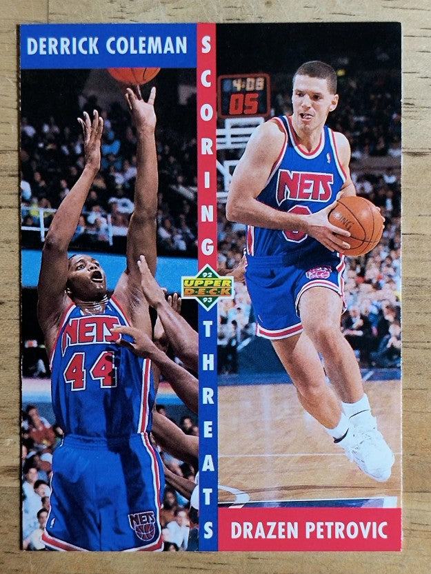 1992-93 Upper Deck #502 Derrick Coleman ST/Drazen Petrovic