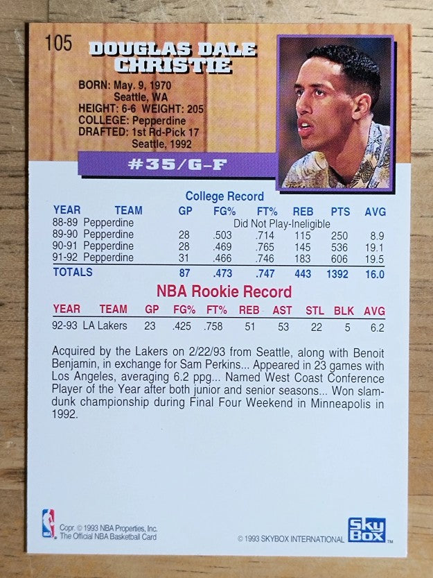 1993-94 Hoops #105 Doug Christie