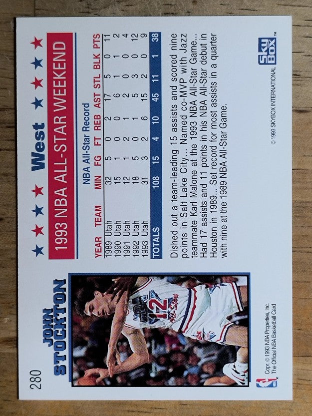 1993-94 Hoops #280 John Stockton AS