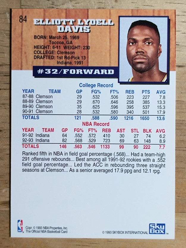 1993-94 Hoops Fifth Anniversary Gold #84 Dale Davis