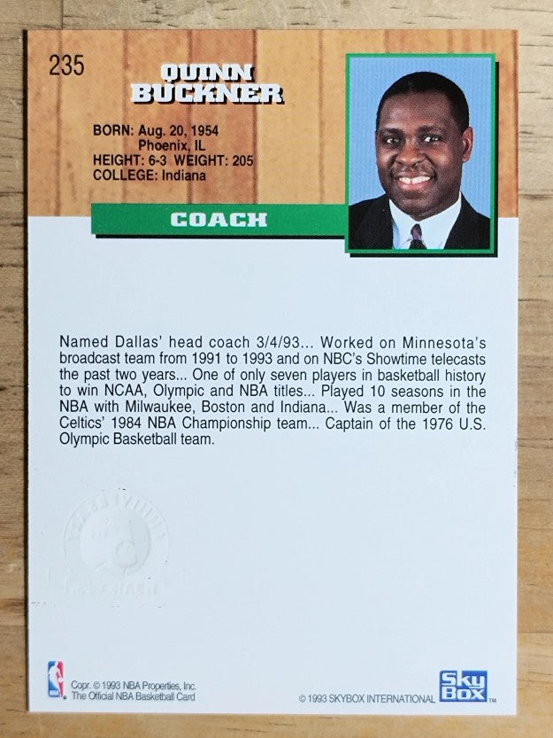 1993-94 Hoops Fifth Anniversary Gold #235 Quinn Buckner CO