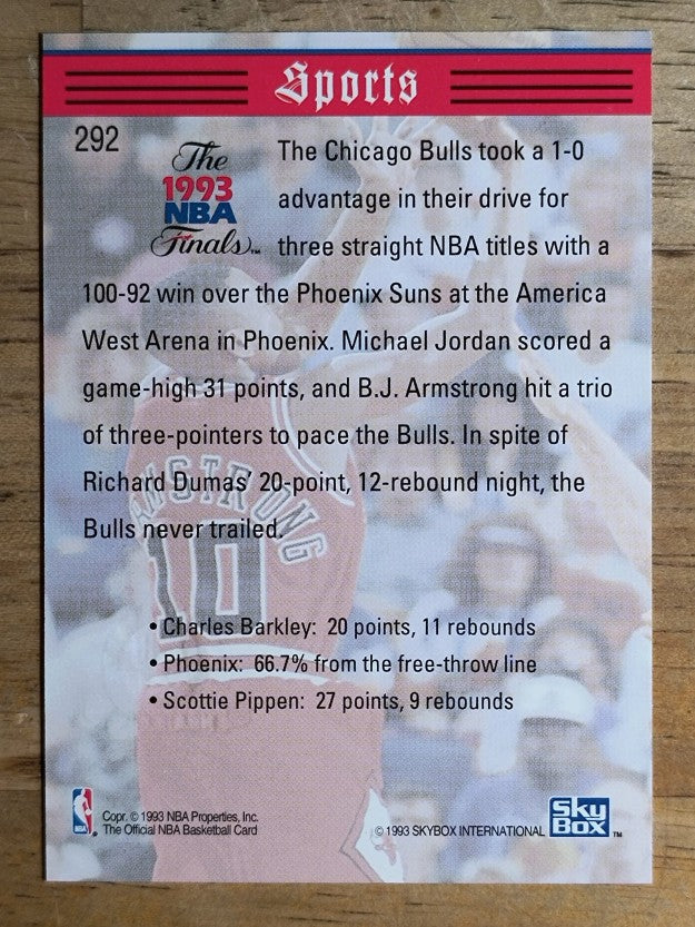 1993-94 Hoops Fifth Anniversary Gold #292 B.J. Armstrong TRIB