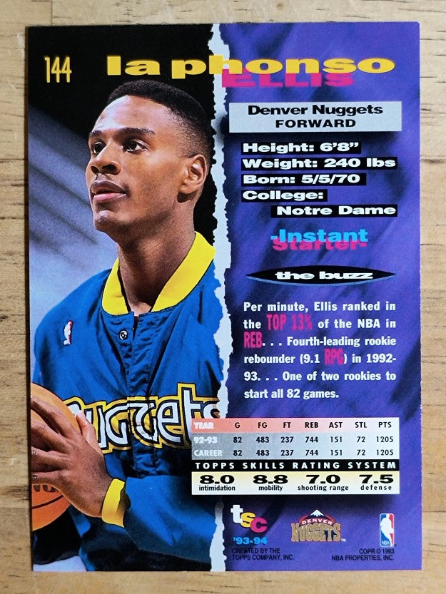 1993-94 Stadium Club #144 LaPhonso Ellis