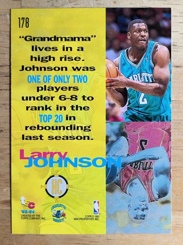 1993-94 Stadium Club #178 Larry Johnson HC
