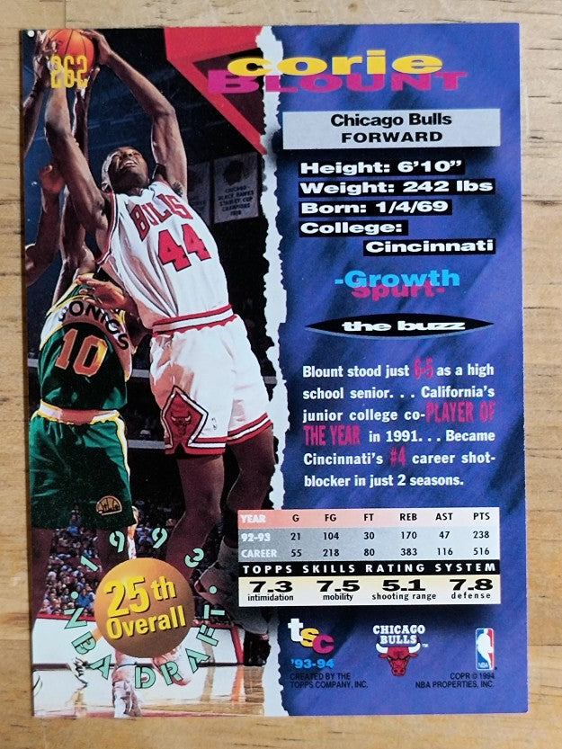 1993-94 Stadium Club #262 Corie Blount