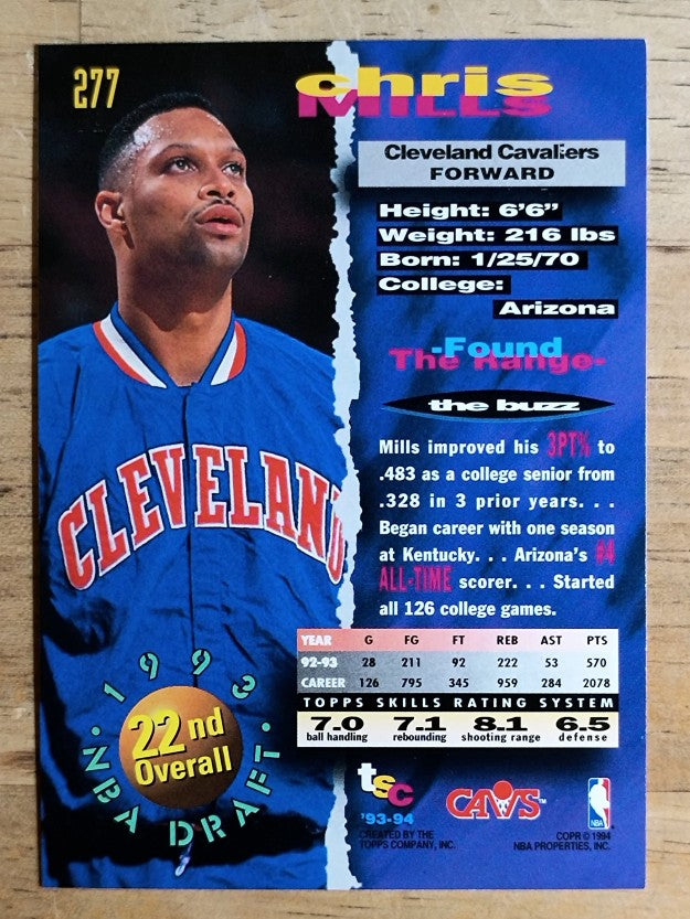1993-94 Stadium Club #277 Chris Mills