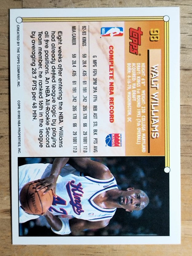 1993-94 Topps #98 Walt Williams