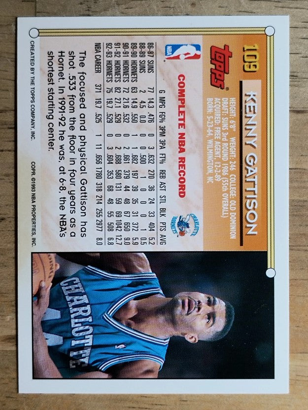 1993-94 Topps Gold #109 Kenny Gattison