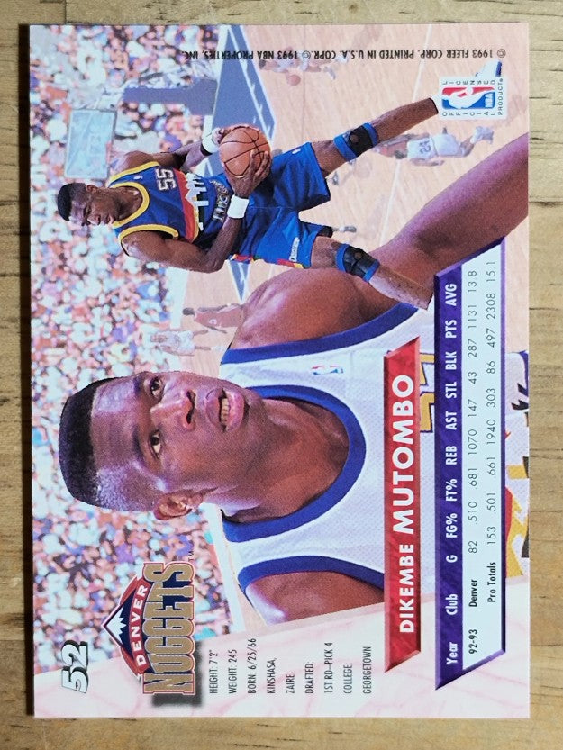 1993-94 Ultra #52 Dikembe Mutombo