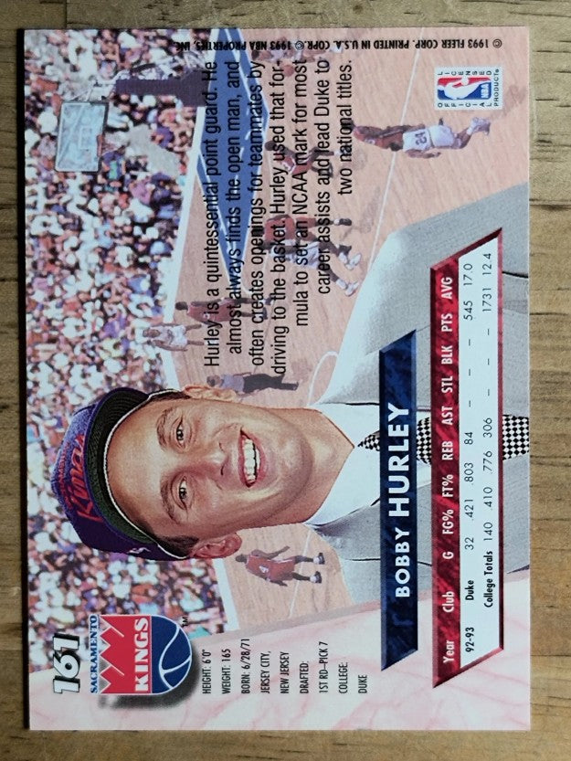 1993-94 Ultra #161 Bobby Hurley RC