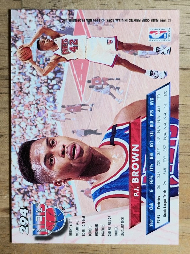 1993-94 Ultra #294 P.J. Brown RC