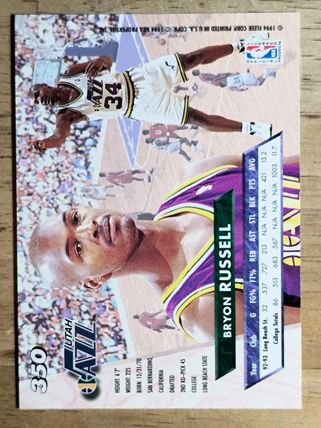 1993-94 Ultra #350 Bryon Russell RC