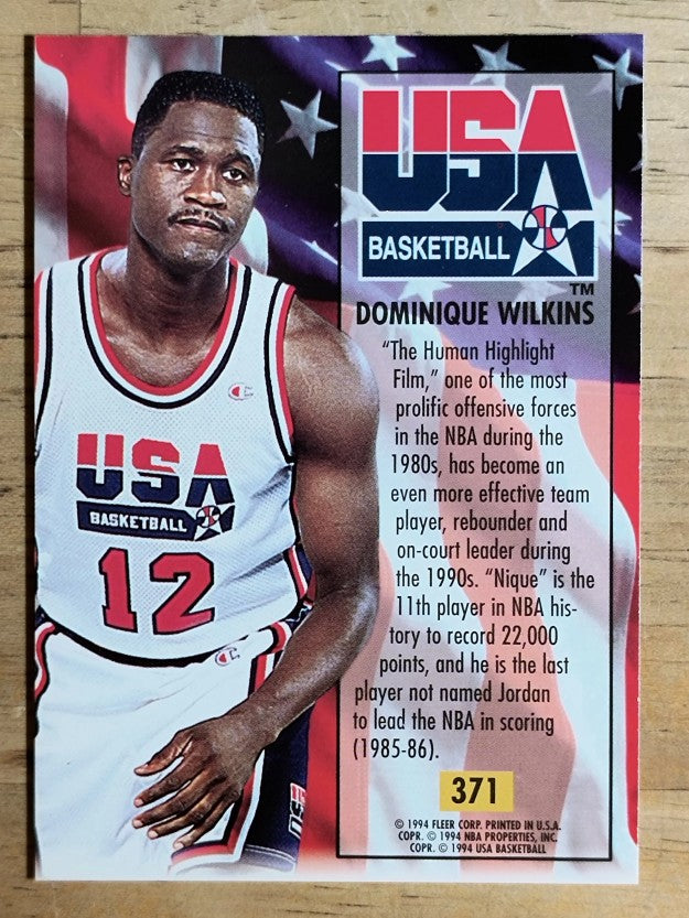 1993-94 Ultra #371 Dominique Wilkins USA