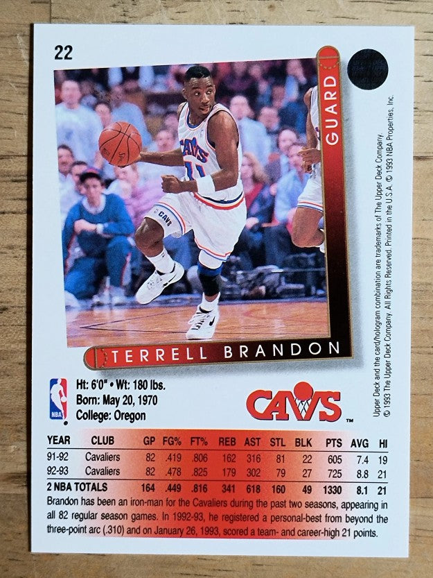 1993-94 Upper Deck #22 Terrell Brandon