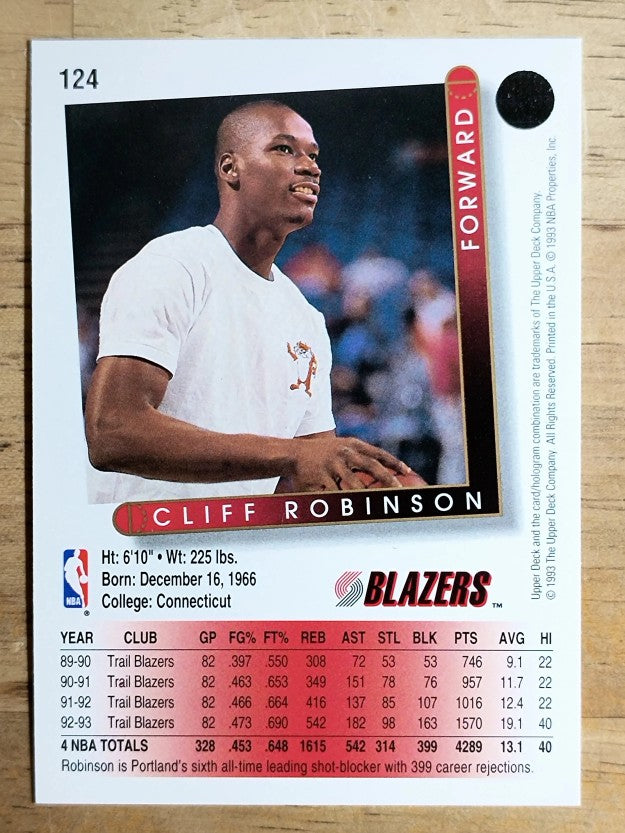1993-94 Upper Deck #124 Clifford Robinson